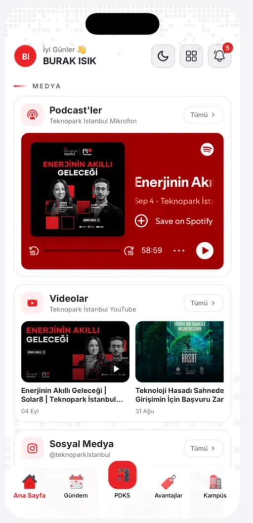 Media and content feed